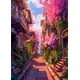 thumbnail image 3 of Pósteres e impresiones en lienzo de arquitectura de Sakura con paisajes callejeros japoneses, pinturas de arte mural para decoración del hogar y sala de estar moderna, 3 of 5