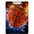 thumbnail image 2 of FMSHPON Basketball Clipboard Hardboard Wood Nursing Clip Board and Pull for Standard A4 Letter 13x9 inches, 2 of 7