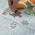 thumbnail image 4 of Ambesonne Teal Jigsaw Puzzle Durable Cardboard, Chamomile and Honey Tea Print, 1000 pcs, Dark Orange Soft Blue, 4 of 5