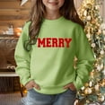 thumbnail image 4 of HXWCHs Cozy girls' hooded sweatshirts for shoppers Girls Long Sleeve Letter Print Sweatshirt Pullover top with Cute Design for Children Green 10-11 Years, 4 of 5