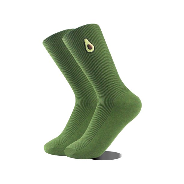 Calcetines de algodón con bordado de frutas, calcetines de tubo medio, calcetines de mujer de tendencia de versión coreana