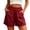 Wine, variant on Womens Cotton Shorts High Waisted Comfy Athletic Solid Shorts with Pockets Loose Fit Daily Shorts