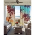 thumbnail image 6 of Palm Trees Blackout Curtains for Bedroom Living Room Darkening Curtains 54 Inch Long Modern Art Birds Summer Short Curtain for Small Window Treatment Thermal Insulated Grommet Drapes 42"x54"x2, 6 of 9