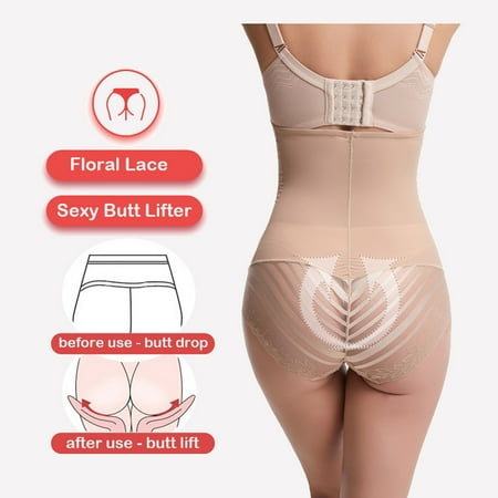 

Uorcsa Silky Lace Hip Lift Abdomen Men s Underwear Body Sculpting Underpants Beige