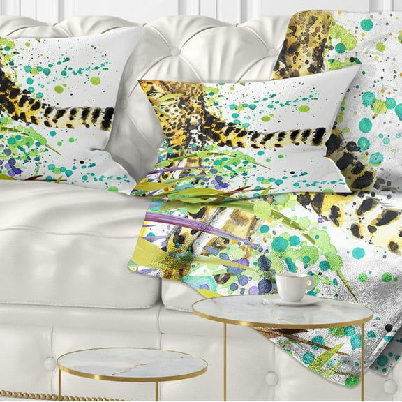 Designart The Predator Illustration Art - Animal Throw Pillow - 12x20