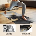 thumbnail image 4 of Gray Marble Gold Line Pattern Hot Yoga Mat Towel Non Slip for Hot Yoga - Quick-Drying Yoga Mat Cover with 4 Corner Pockets with Travel Bag - Hot Yoga Towel Non Slip 70"x26", 4 of 6