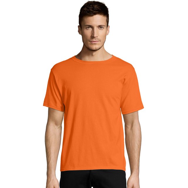 Hanes T-Shirt à Col Ras du Cou ComfortBlend EcoSmart pour Hommes, TG, Orange Sécurité, TG