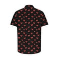 thumbnail image 5 of Yaoyar Men's Hawaiian Shirt Valentines Day Heart Short Sleeve Beach Button Down Causal Top Print Tropical Hawaii Shirts, 5 of 5
