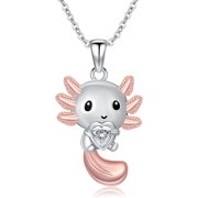 Animals Necklace for Women Daughter Sterling Silver 12 Month Birthstones Necklace Jewelry Gifts for Daughter Birthday Christmas Graduation Animals Gift