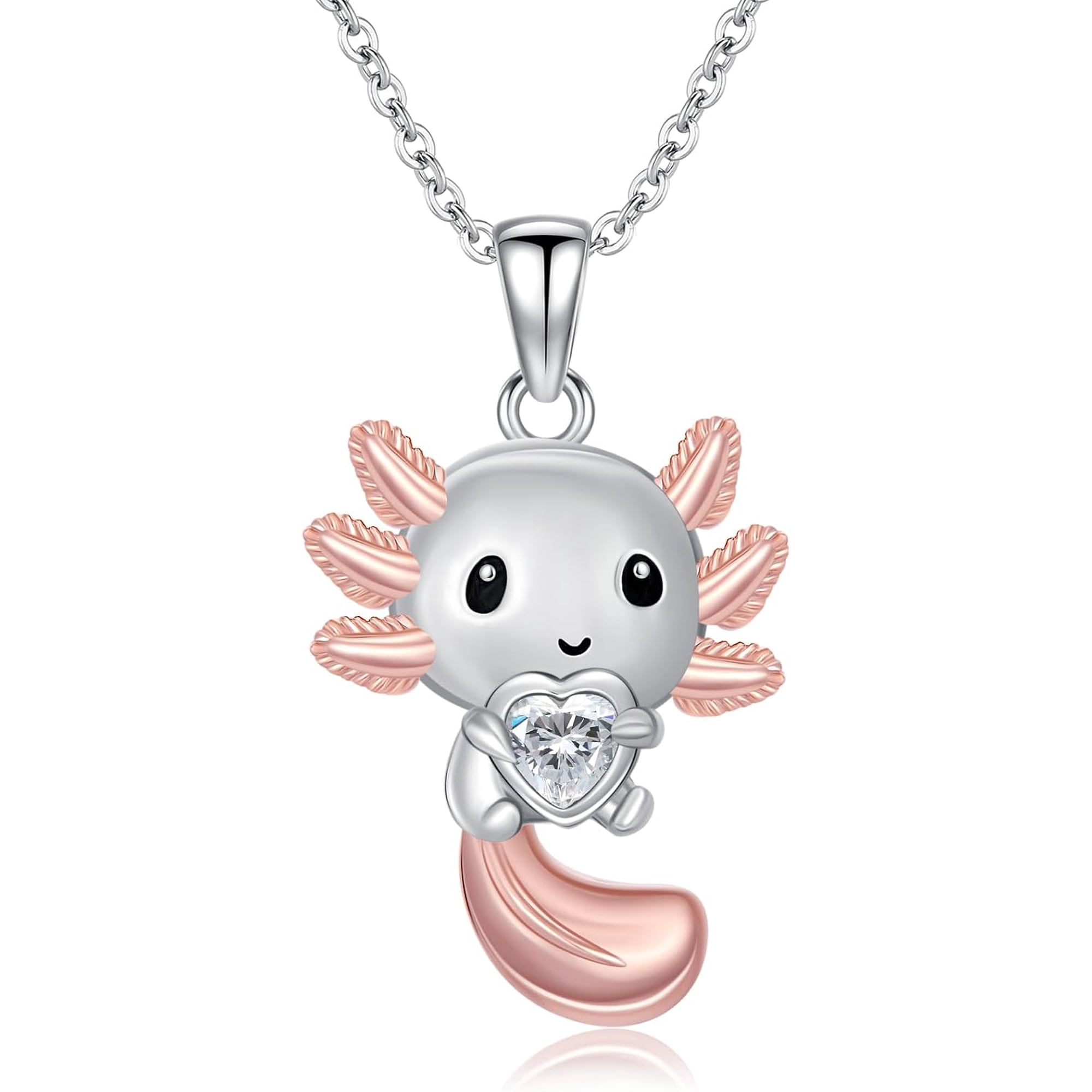 Animals Necklace for Women Daughter Sterling Silver 12 Month Birthstones Necklace Jewelry Gifts for Daughter Birthday Christmas Graduation Animals Gift