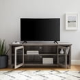 thumbnail image 3 of Woven Paths Transitional Glass Door TV Stand for TVs up to 65", Grey Wash, 3 of 9