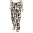 thumbnail image 2 of Goofa Tulips Flowers Printed Soft Pajama Pants for Women, Wide Leg Comfy Casual Lounge Yoga Pants-Small, 2 of 9