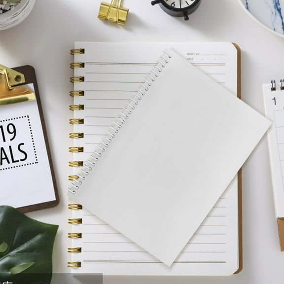 TEHAUX  10 Pcs Loose-leaf Ring Buckle Spiral Binding Coils Hinged White