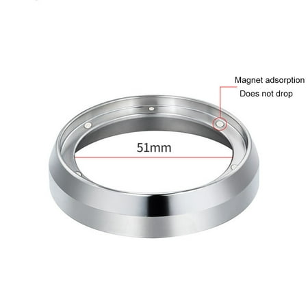 

53/51mm Espresso Dosing Funnel Stainless Steel Coffee Dosing Ring with Magenet Compatible With 53/51mm Portafilter TOPOINT