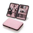 thumbnail image 2 of Juego de manicura Kit profesional de cortaúñas Herramientas para el cuidado de la pedicura - Kit de aseo para mujeres de acero inoxidable 18 piezas para viajes o hogar Rosa, 2 of 5