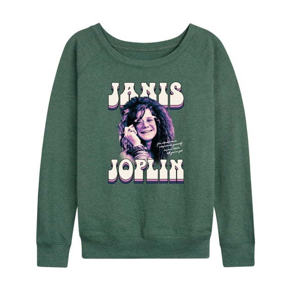 Janis Joplin - You Should Never Compromise Yourself - Women's Lightweight French Terry Long Sleeve Shirt