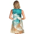 thumbnail image 7 of Spring Summer Dresses for Women 2025 - Ocean Wave Crash Swimsuit Coverup Sundresses for Women, Beach Vacation Clothes for Women, Hawaiian Tshirt Dresses for Women, 7 of 7