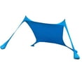 thumbnail image 1 of SPF 50+ Sun Shade Canopy Up Tent, Shelter Tarp For Beach Camping Backpacking - Suit For 3-4 Person Blue, 1 of 8