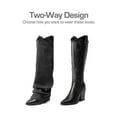thumbnail image 4 of DREAM PAIRS Women's Slouch Knee High Boots, Pointed Toe Chunky Heel Fashion Dress Boots, 4 of 7
