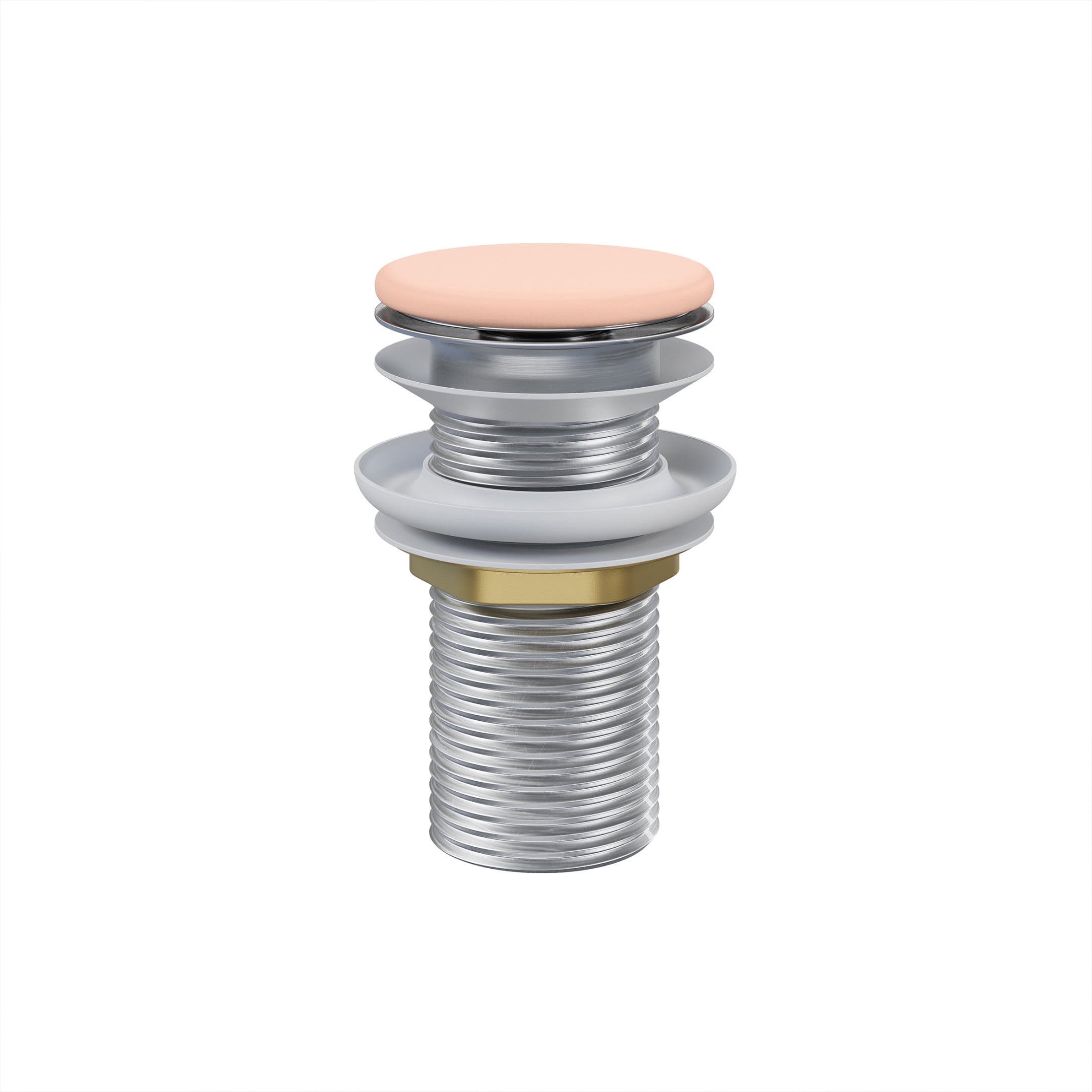 Lisse Concrete Bathroom Sink Non-Overflow Pop Up Drain in Matte Blush