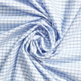 thumbnail image 2 of Suave 1/4" Gingham Check Shirting Poplin Fabric - Light Blue 57/58" By The Yard, 2 of 3