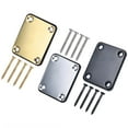 thumbnail image 5 of Metal Guitar Bass Neck Plate with Mounting Screws Guitar Neck Joint Board Mounting Plate Electric Guitar Accessory, 5 of 9
