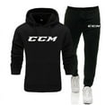 thumbnail image 4 of Ccm Men's And Women's Printed Warm Two-piece Loose Hoodie + Pants Jogging Set, 4 of 5