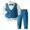 Dark Blue, variant on Toddler Boys Formal Outfits Bow Tie Suit Wedding Party Dress Shirt Vest Pants, Sizes 2-3T