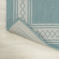 thumbnail image 5 of JONATHAN Y SANTA MONICA 8 x 10 Area Rug, Lucia Diamond Border - Aqua/Light Gray, SMB207D-8, 5 of 8