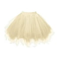 thumbnail image 5 of segolike Tulle Petticoat Women Tulle Tutu Skirt Layered Dress up Supplies Dress Costume for Stage Wedding Night Club Performance Beach Champagne Color, 5 of 8