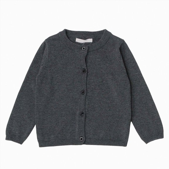 Wonitaaizi Toddler Boys Girls Crewneck Cardigan Sweaters Long Sleeve Kids Button School Uniform Knit Tops Outwear