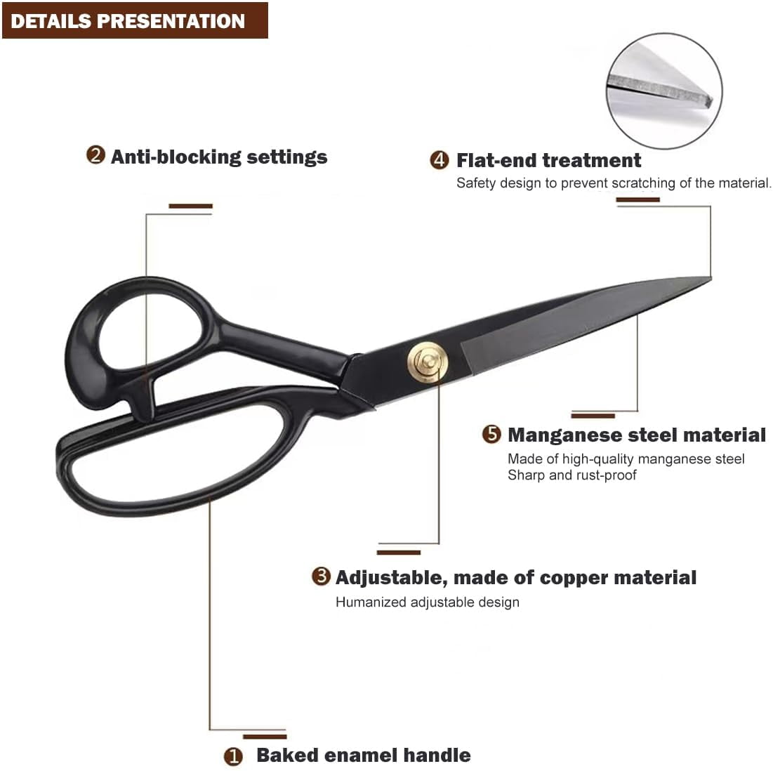 ABCISI 4Pcs Professional Heavy Duty Scissor Tools Cutting PVC TPO Epdm Hot Air Welding Roofing Materials Cutting Fabrics Composite Materials Roofing Scissors Heavy Duty for Home Artists Dressmakers