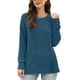 thumbnail image 5 of HongQid Long Sleeve Shirts for Women Tunic Trendy Casual Round Neck Tops Lightweight Sweaters, 5 of 7