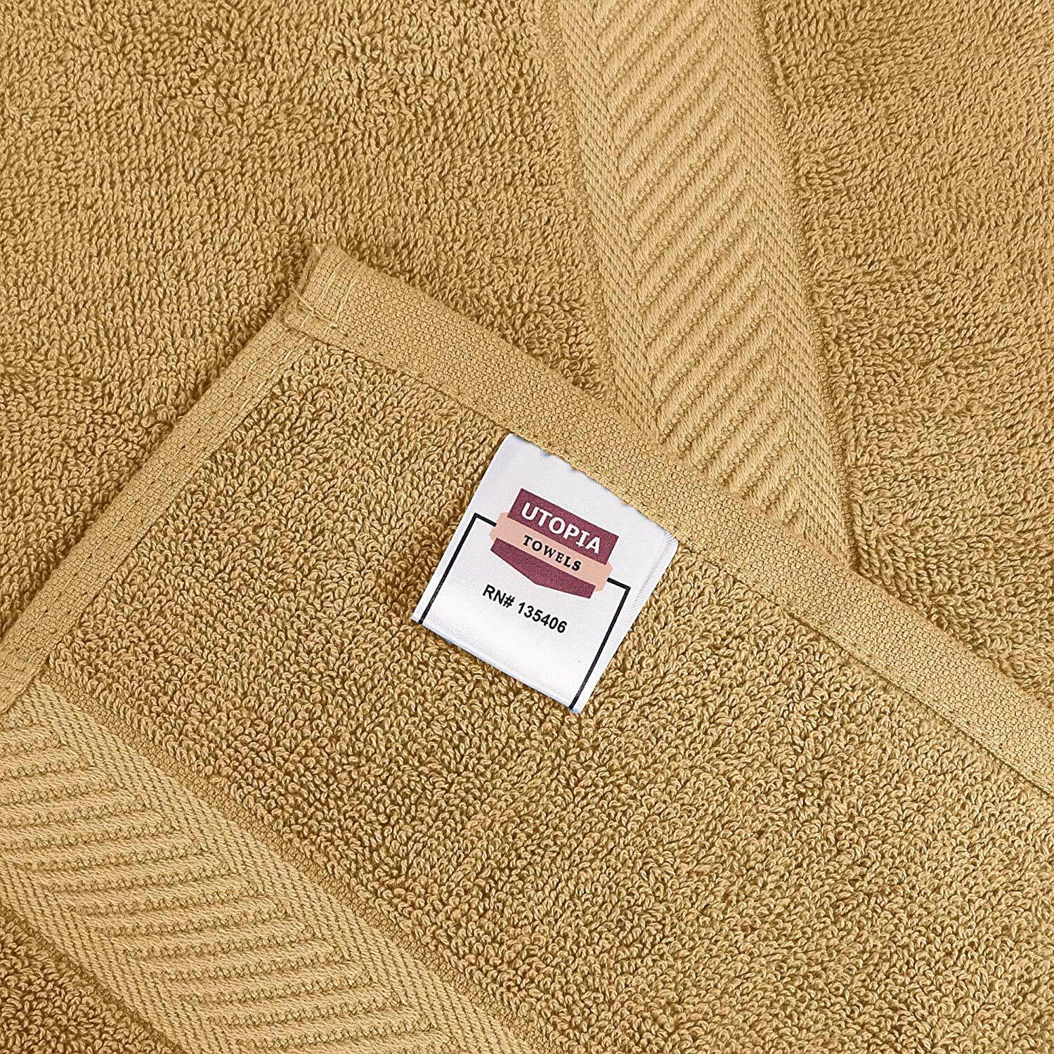Pack 6 Cotton Bath Towels 22x44 Inch Super Absorbent  For Pool Spa