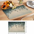 thumbnail image 6 of Teal Leaves Placemats Set of 12 Spring Botanical Vines Vintage Country Place Mats Indoor Wipeable Table Mats Washable Cloth Dining Table Placemats for Kitchen Holiday Party Home Decor 13x19 Inch, 6 of 9