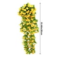 thumbnail image 3 of Btomtd 33.5" Artificial Hanging Flowers, Silk Faux Plants for Home Decor, Hanging Display with Fake Plants and Decorative Fake Flowers Arrangement, Yellow, 3 of 6