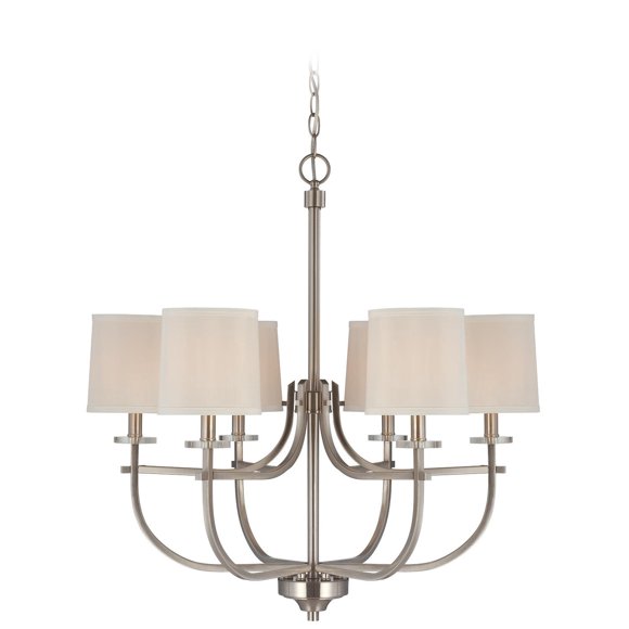 Candil Craftmade Modelo Addison 6 luces niquel cepillado