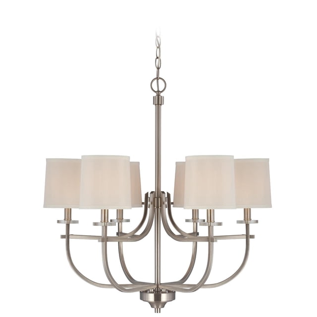 Candil Craftmade Modelo Addison 6 luces niquel cepillado