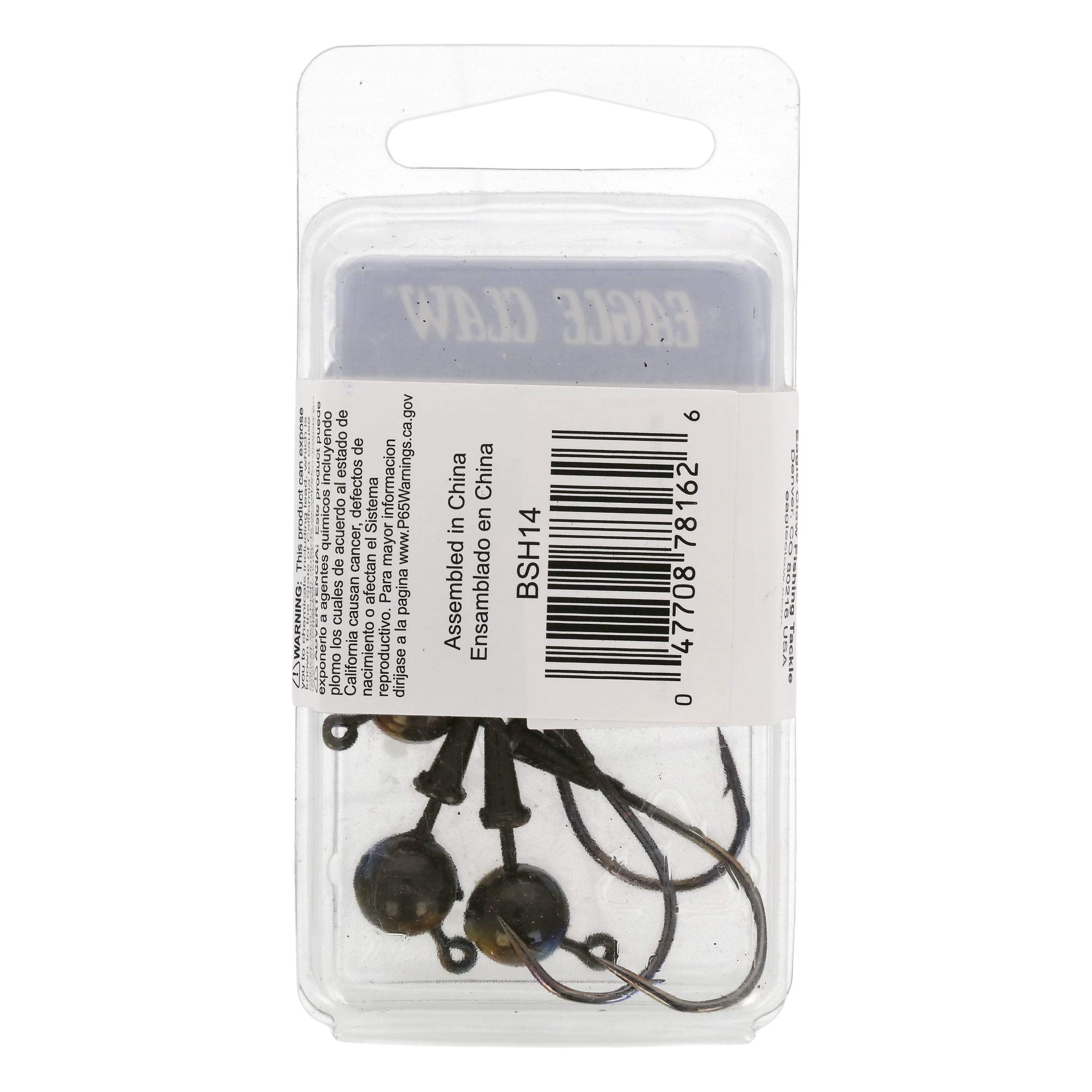 (2 pack) Eagle Claw Lazer Sharp Shakey Head Fishing Jig, Green Pumpkin, 1/4 oz., BSH14