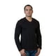 T-Shirt Steven Craig à Manches Longues et Col V pour Homme avec Bordure Noire et Rouge Moyen – image 1 sur 2