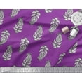 thumbnail image 2 of Soimoi Polyester Crepe Fabric Leaves & Paisley Block Printed Fabric 1 Yard 42 Inch Wide, 2 of 3