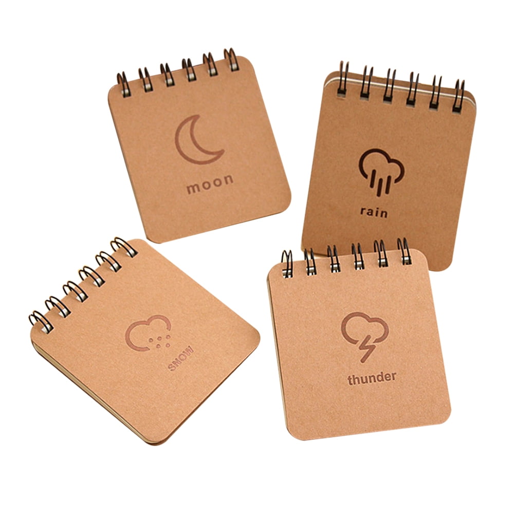 12 Pcs Small Spiral Notebook Kraft Paper Notebook Blank Travel Journal
