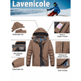 thumbnail image 5 of Lavenicole Men's Waterproof Ski Jacket Fleece Lined Warm Winter Snow Coat Mountain Windbreaker Hooded Raincoat, 5 of 7