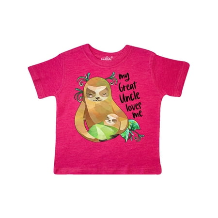 

Inktastic My Great Uncle Loves Me Cute Sloth and Baby Gift Toddler Boy or Toddler Girl T-Shirt