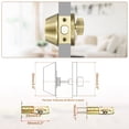 thumbnail image 3 of Uxcell Keyed Alike Single Cylinder Deadbolt Door Lock Round Entry Handle Sets for Door Thickness 1.2-2 inch Bronze, 3 of 7