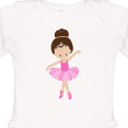 thumbnail image 4 of Inktastic Ballerina, Ballet Girl, Ballet Dancer, Brown Hair Girls Long Sleeve Baby Bodysuit, 4 of 5