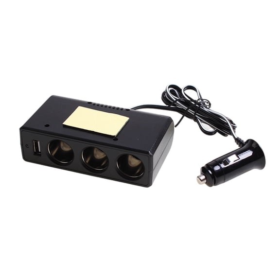 AOOOWER 24V to 12V 3 Socket Cigarettes Lighters USB Charging Adapter Charging Cable Car Charger with USB Port for Phones Tablet