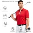 thumbnail image 4 of Alex Vando Mens Golf Shirt Moisture Wicking Quick-Dry Short Sleeve Casual Polo Shirts for Men, 4 of 6