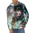thumbnail image 2 of My Hero Academia Mens Active Sweatshirts Cozy Hoodie 3d Graphic Sweater Casual Winter Clothes Tops Coat X-Large, 2 of 7