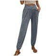 thumbnail image 2 of qolati Women's Yoga Palazzo Pants Lightweight Classic Fit Elastic High Waisted Joggers Track Pant Comfy Boho Workout Sweatpants, 2 of 6